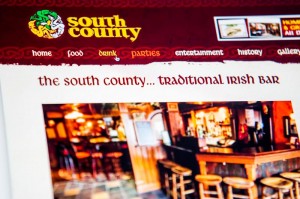 The South County Bar website design by Darren Forde